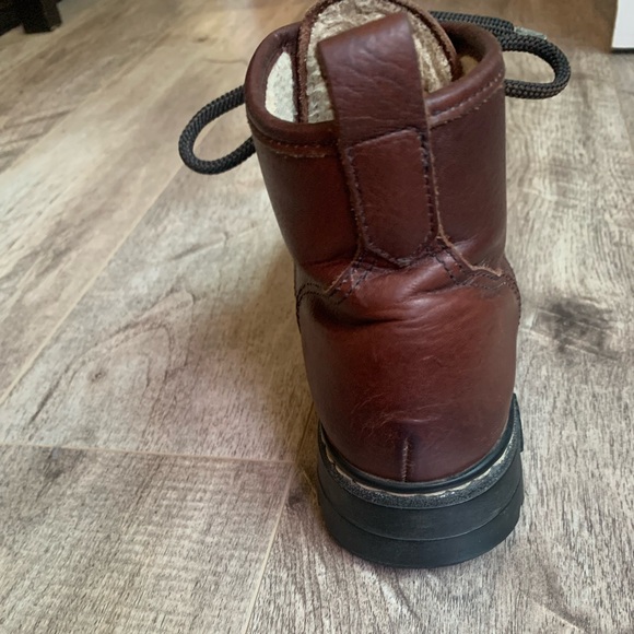 Roots Canada Boots Tuff Brown Leather Lace Up Lug Work Heavy Men 4.5 Women 6.5 - Picture 13 of 14